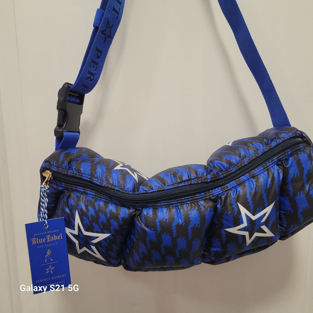 Johnnie Walker Blue Label x Perfect Moment Ice Chalet Puffer Crossbody Bag NEW